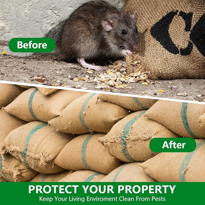 Natural Mouse Repellent Pouches 12 Pack – Peppermint Oil Rodent Repellent Indoor for Home, Garage, Car & RV – Pest Control Pouches Long Lasting Mice Deterrent, Safe for Kids & Pets