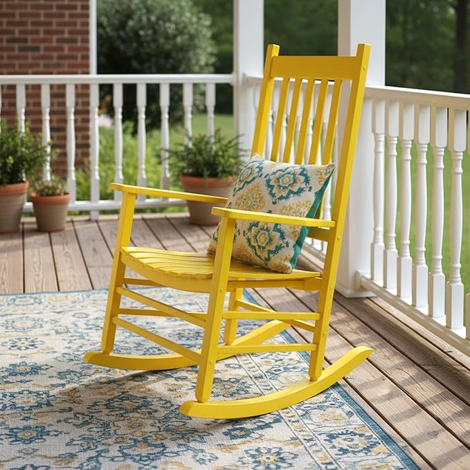 Shine Company Vermont Porch Rocker – Lemon