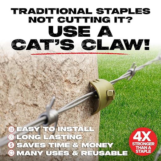 Cat’s Claw Fasteners 2 inch for Softwoods 170 Pieces Replaces The Common Fencing Staple Installs Fast with a Power Drill 4X Stronger Than Fence Staples The Original Patented USA Montana Brand