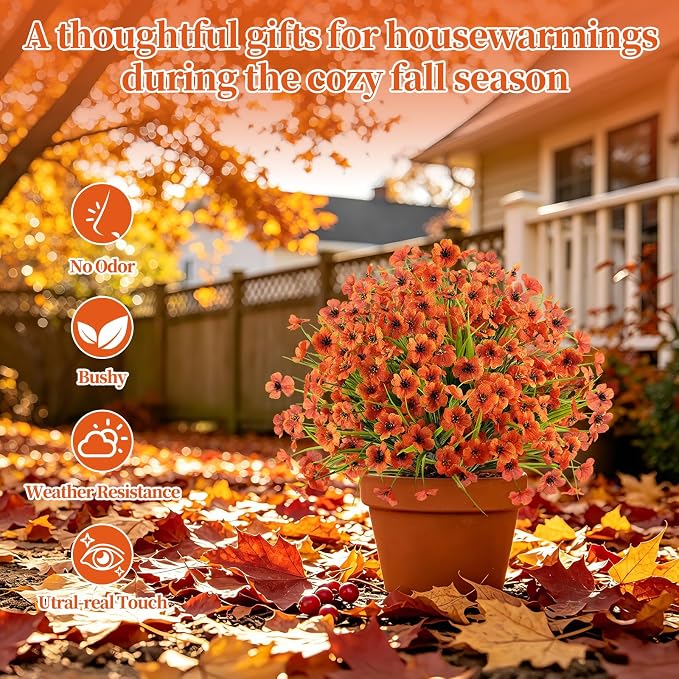 Grooy 2 Pack Artificial Fall Yellow Flower Topiary Balls for Outdoor | UV Resistant PE Material, Realistic Flush Flower Appearance, Zero Maintenance, Durable Ground Spike, Decor for Indoor&Outdoor