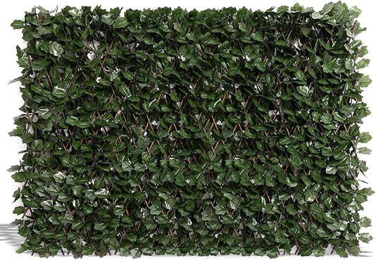 DOEWORKS Expandable Fence Privacy Screen for Balcony Patio Outdoor(Double Sides Leaves), 1PC Faux Ivy Fencing Panel for Backdrop Garden Backyard Home Decorations