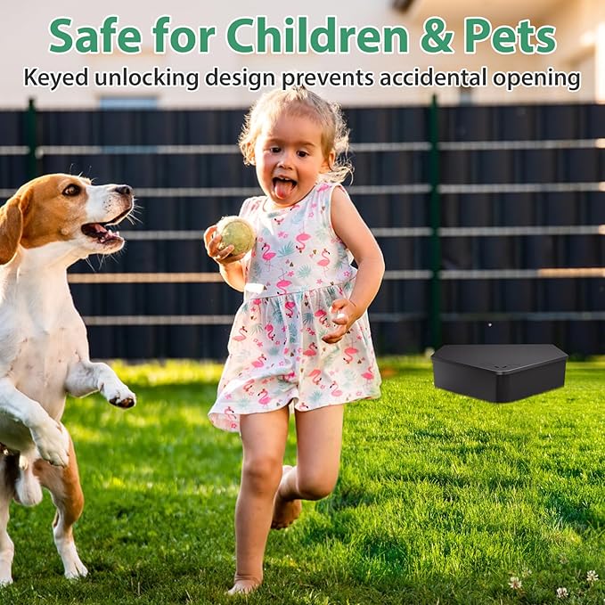 Anblak 4 Pack Rat Station Box with Keys, Rodent Station Keeps Rats Away, Keeps Children and Pets Safe, Key Unlocking, Reusable & Long-Lasting, Indoor & Outdoor