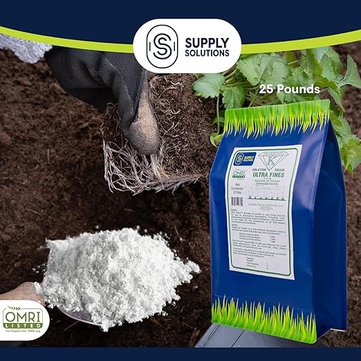 Supply Solutions Sulfate of Potash 0-0-50 - Organic Potash Fertilizer - Suitable for Fertigation, Drip Systems, Foliar, Hydroponics, Greenhouse Use - Ideal for Flowers, Fruits, Gardens (25 Pounds)