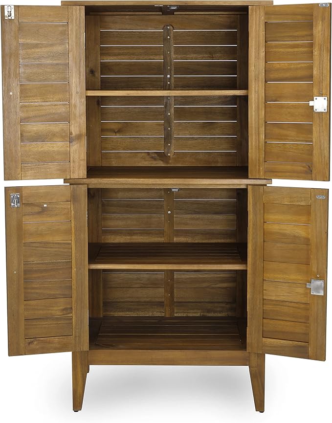 Homestyles Maho Outdoor Storage, Large Cabinet, Brown
