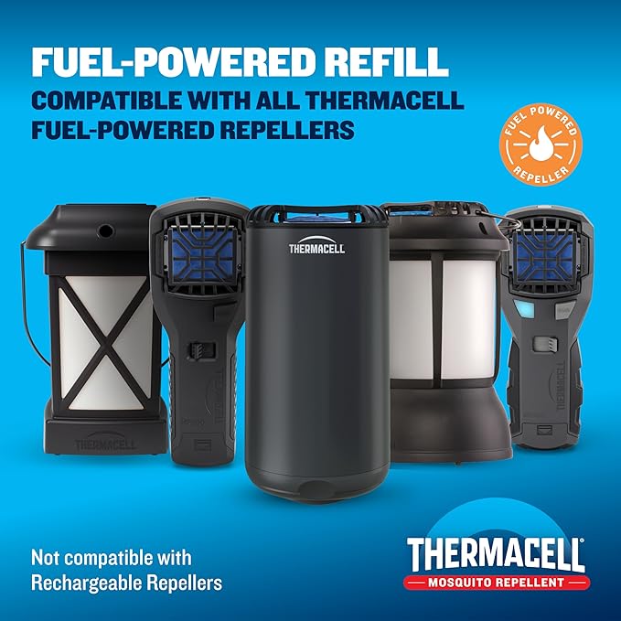 Thermacell Mosquito Repellent Refills; Compatible with Any Fuel-Powered Thermacell Repeller; Highly Effective, Long Lasting, No Spray or Mess; 15 Foot Zone of Mosquito Protection