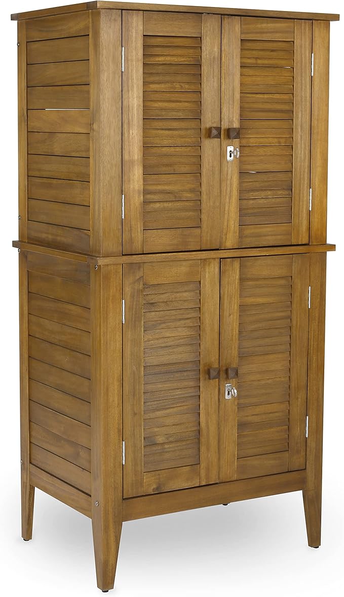 Homestyles Maho Outdoor Storage, Large Cabinet, Brown