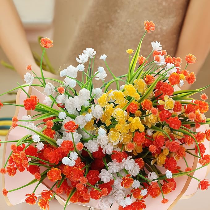 Fainne 100 Sheet Flower Wrapping Paper Bouquets Floral Wrapping Paper Bulk Waterproof Korean Florist Bouquet Supplies Gift for Mother's Day Graduation Wedding, 22.8x22.8 Inch, 5 Colors(Elegant Colors)