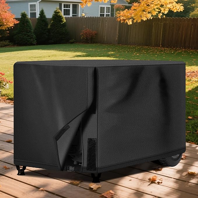 NEXCOVER Waterproof Universal Generator Cover - Weather/UV Resistant Cover 38 x 28 x 30 inch, for Most Portable Generators 5500-15,000 Watt, Black