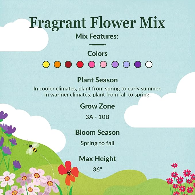 Ferry-Morse Flower Seeds - Fragrant Wildflower Mix, Non-GMO, Fragrant Flowers - 1 lb - Other