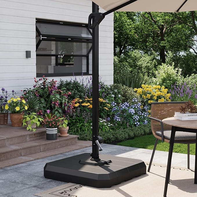 GarveeLife Patio Umbrella Base, 330lb Capacity Heavy Duty Design with Adjustable Pole Adapter Fits 1.5" to 2.1" Poles for 7.5-11FT Umbrellas, Corrosion-Resistant and Wind-Resistant for Outdoor, Patio