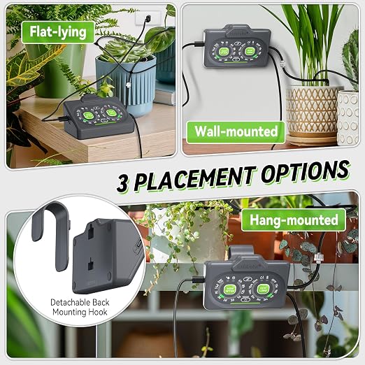 RAINPOINT Smart Auto Plant Waterer Kit for Indoor Houseplants,WiFi/App Control and Local Panel Control,Tap Free Drip Irrigation System for Indoor Balcony Grow Tent Office Water 10-15 Plants