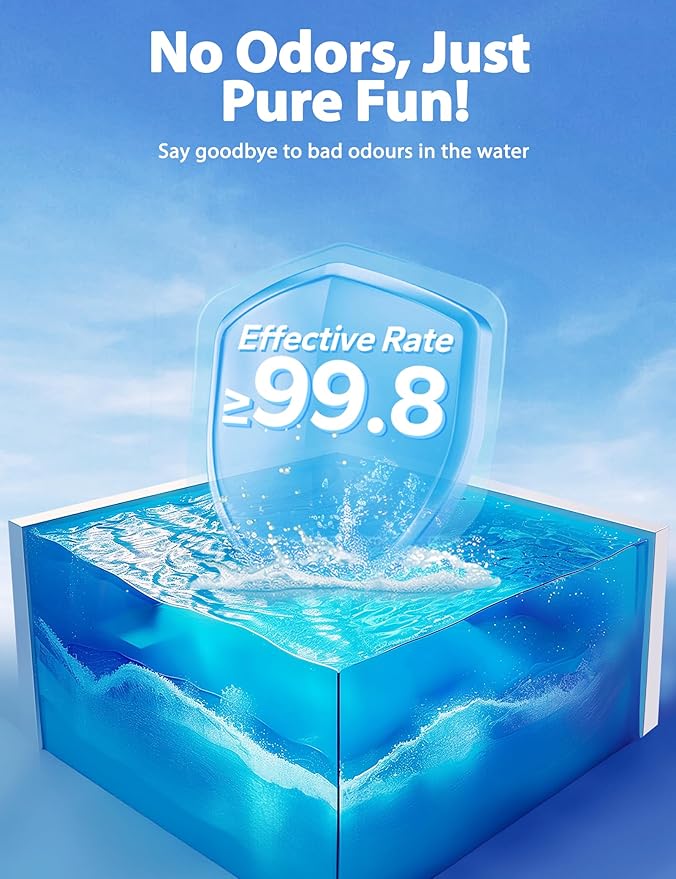 SUMMERBUDDY Swimming Pool Flocculant, Clears Cloudy Water Fast，Works with Any Pool Type，32oz