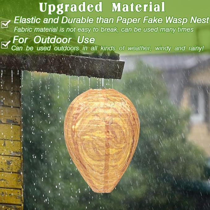 ZeeDix 2 Pack Wasp Nest Decoy for Outdoor(8.66"×11")