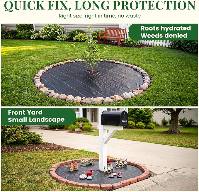 KING BIRD 3FTx50FT Weed Barrier Landscape Fabric, 3.2oz Heavy Duty Woven Ground Cover Geotextile Fabric for Flower Garden Bed, Driveway, Pathway, Gravel & Yard Weed Control Mat