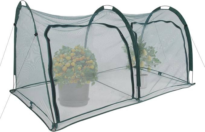 Flexible Net Grow Tunnel - Garden Greenhouse Mesh Covers Growhouse Cloche for Protecting Fruit Vegetables Plants Cultivation from Animals(2M)