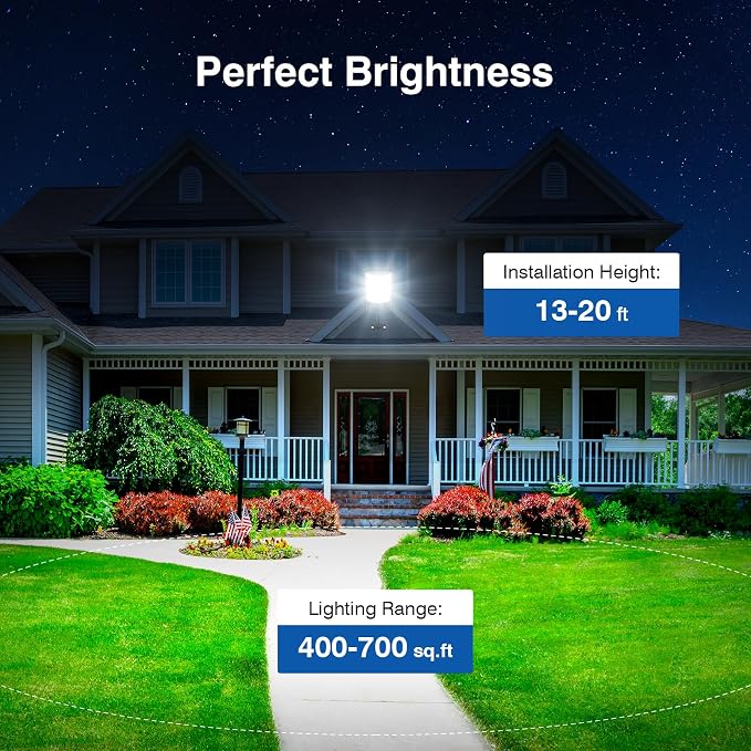 Solar Street Lights Outdoor Waterproof , 6500K 320°Wide Angle Flood light, LED Solar Parking Light with Motion Sensor and Remote Control for Outdoor, Streets, Courtyards,Parking Garages,-4Pack