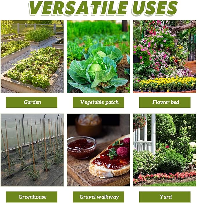104 x 6.5 ft Garden Weed Barrier Landscape Fabric with Precut Planting Holes, Heavy Duty Weed Barrier Permeability Gardening Ground Cover Mat for Outdoor Greenhouse Planting, Vegetable Beds