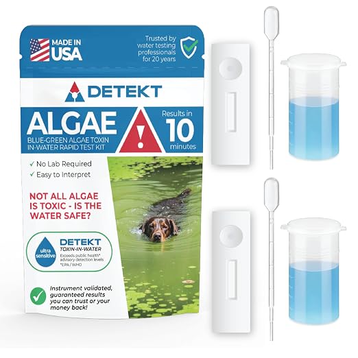 #1 Blue-Green Algae Toxin Test Kit for Ponds, Lakes & Water Safety By Detekt – Used by Professionals – 10-On-Site Minute Results – No Lab Required – Made in USA (2)