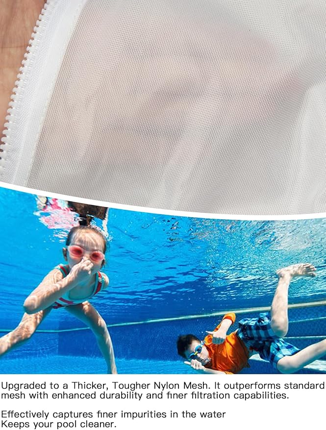 Upgrade Heavy-DutyFine-Filtering Mesh Filter Bags for Polaris 360 & 380 Pool Cleaners Universal Zippered Filter Bags All-Purpose Replacement Mesh Bags【2-Pack】