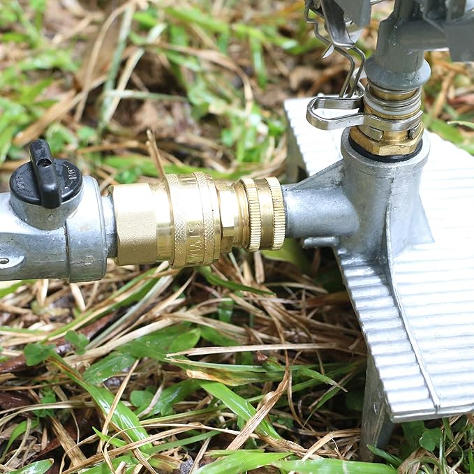 STYDDI 3/4-inch Full Flow Super Heavy Duty Hose Quick Connect Fittings, Lead-free Brass Full Port Garden Hose Quick Connector Coupler, 3/4” GHT High-Volume Hose Quick Release Adapter Set