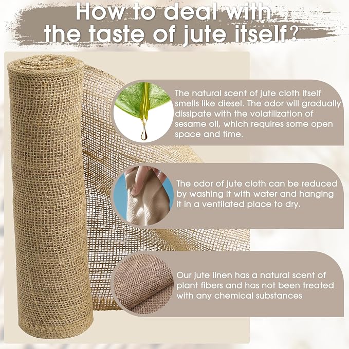 Gardening Burlap Roll - Multipurpose Natural Burlap Fabric (40 Inch x 30 Feet)