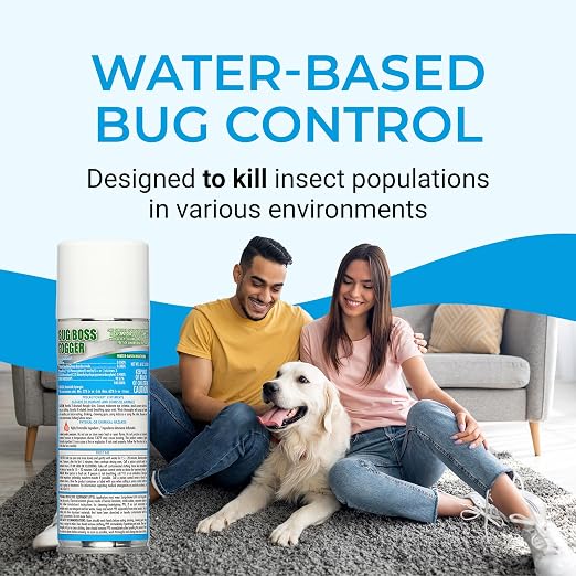 Bug Foggers for Home Indoor & Outdoor Use, Insect Fogger, All Mosquito, Cockroach, Ant, Spider & More, Non-Staining, Water-Base Formula, 6 oz, Pack of 3
