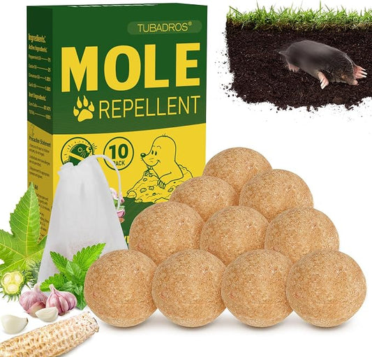 Mole Repellent, Mole & Vole Repellent for Lawns, Peppermint Oil to Repel Mole, for Outdoor Use for Yard, Garden, Patio