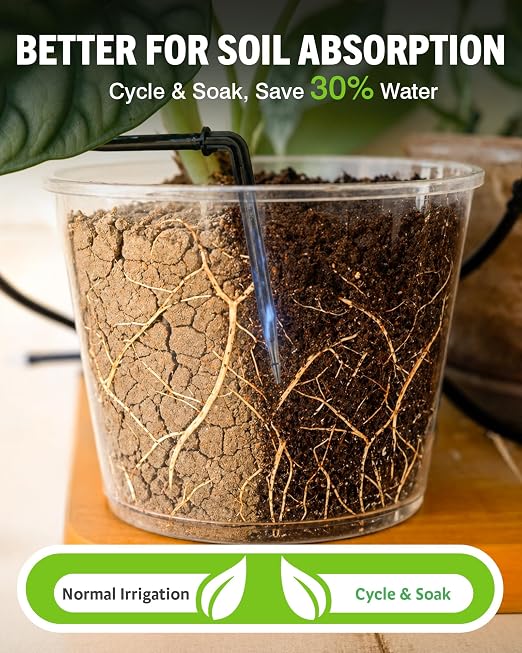 RAINPOINT WiFi Automatic Plant Waterer Indoor, Smart APP Control Drip Irrigation System for Houseplants, Anti-Siphon Vacation Watering Device with 2400mAh Rechargeable Battery (Up to 15 Pots)