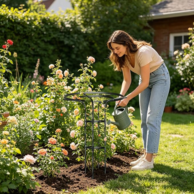 Garden Trellis for Climbing Plants Outdoor,43 Inch Umbrella Trellis for Potted Plants,Plant Trellis Support for Potted Plants Climbing Vine Rose Clematis Vegetable Trellis