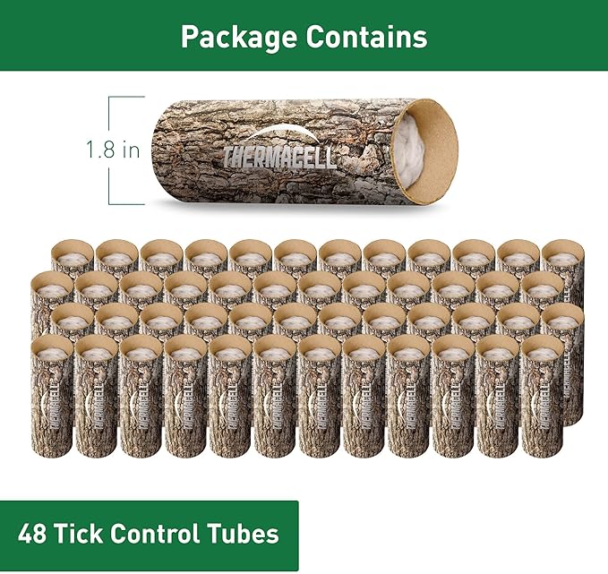 Thermacell Tick Control Tubes for Yards; Protects 1/4 Acre from Ticks; No Spray, No Granules, No Mess; Environmentally Friendly Alternative to Spray & Repellent