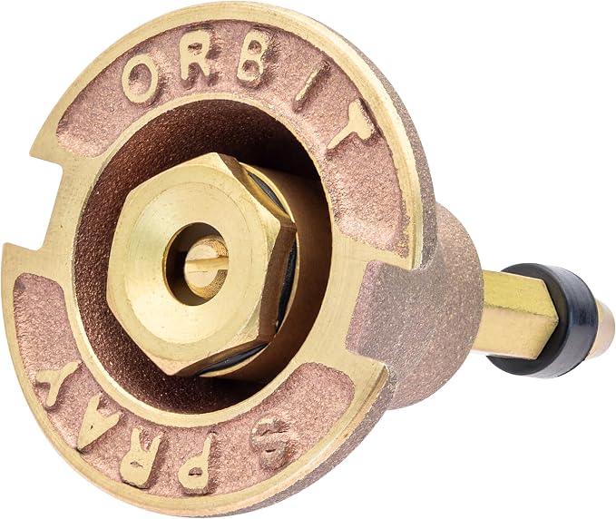 3-Pack Orbit 54070 Brass Pop-Up Flush Head Sprinkler with Full Pattern Spray Nozzle