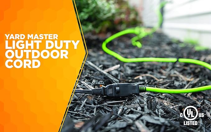 LawnMaster Electric Lawn Mower + Yard Master Outdoor Garden Extension Cord