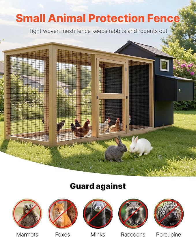 VEVOR Hardware Cloth 24 in x 50 ft, 1/2 in 19 Gauge Galvanized Wire Mesh Roll, Weather-Resistant Vinyl Coated Chicken Wire Fencing, Heavy Duty Welded Garden Plant Fencing for Rabbit Cage Snake Fence