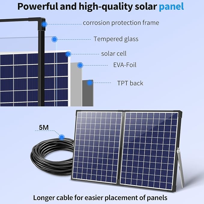 Biling 35W Solar Fountain Pump, 450GPH Submersible Solar Pond Pump with Dry Run Protection & Dual Filtration, Up to 10.8ft Lift, 16.4ft Cable, 4 Nozzles & Tubing for Pond Fountain, Water Features
