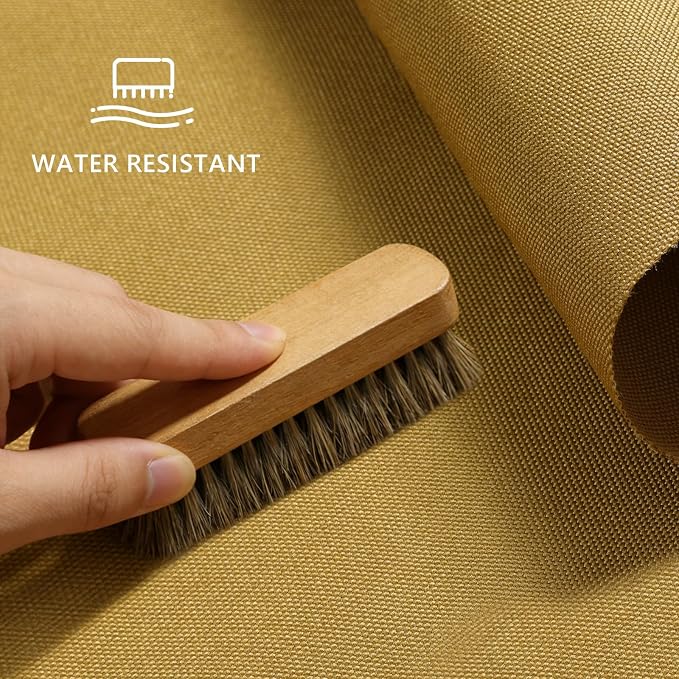 Waterproof Canvas Fabric by The Yard 58inch 600D Upholstery Material Polyester Fabric Outdoor Water Resistant Fabric for Sewing Chair Patio Cushion Purse Bag Interior, Pre Cut 1 Yard Tan
