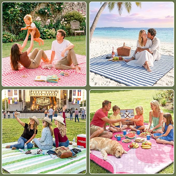 Genovega Waterproof Beach Blanket Picnic Outdoor Mat Rug Women Men Teacher Graduation Preschool Kindergarten Pre K Prek Middle High School First Year 1st 2nd 3rd 4th 5th Grade Thank You Cool