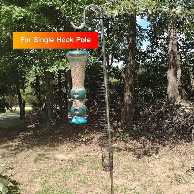 3 PCS Squirrel Baffles Squirrel Guard for Bird Feeders, Squirrel Spring Barriers Squirrel Deterrent Coil Protects Outdoor Bird Feeder Poles