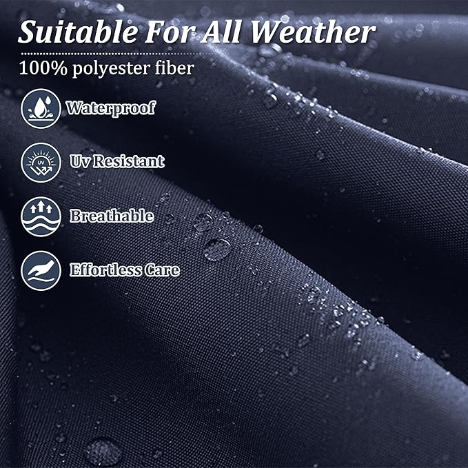 8p Outdoor Cushion Slipcovers Outdoor Patio Cushions Covers Replacement Waterproof with Zipper for 3-Seat Rattan Sofa Patio Furniture Cushion Covers, Covers Only