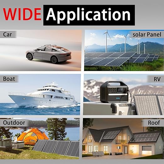 COMeap 6FT 1.8M SAE to DC8mm Male Adapter for Jackery Solar Panel, with Polarity Reverse Adapter DC7909 to DC5525/DC8020 Converter for Explorer/GZ Portable Power Station Solar Generator 14AWG