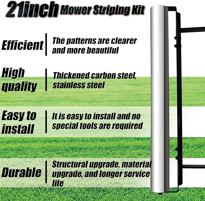 Lawn Mower Lawn Striping Kit, AR2100 21-inch Lawn Mower Stripping Kit, Helps Your Lawn Look More Beautiful,Stainless Steel, Compatible with EGO 21inch Walk Behind Mowers