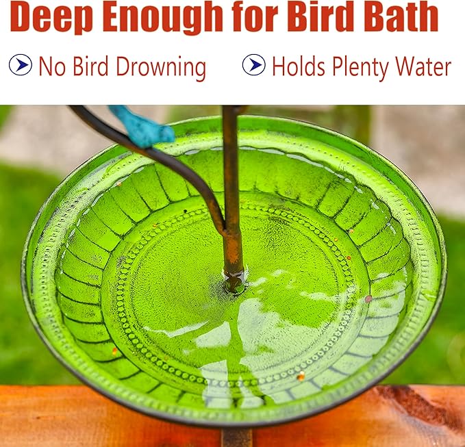 Lotus Theme Deck Railing Bird Bath Feeder Combo, Multi-Function Railing Bird Feeder & Bird Bath for Outdoor Use