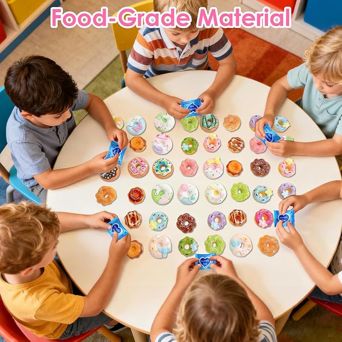 Mini Glow In The Dark Animal Resin Models, Resin Animals Mystery Bags, Individually Wrapped Blind Bags Tiny Animal Figurines, Collectible Mini Animals For Fairy Garden, DIY Crafts (200, Doughnut)