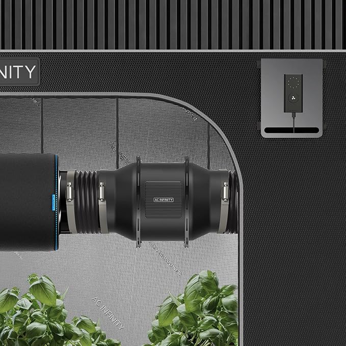 AC Infinity CLOUDLINE A6, Quiet 6” Inline Duct Fan with Speed Controller, EC Motor - Ventilation Exhaust Fan for Heating Cooling Booster, Grow Tents, Hydroponics