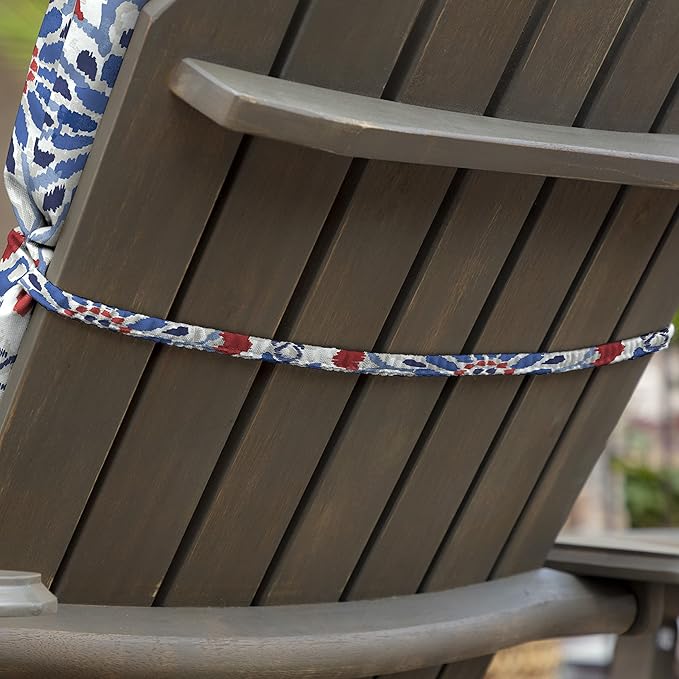 Arden Outdoor Adirondack or Rocking Chair Cushion, 20 x 17, Rain-Proof, Fade Resistant 17 x 20, Clark Blue