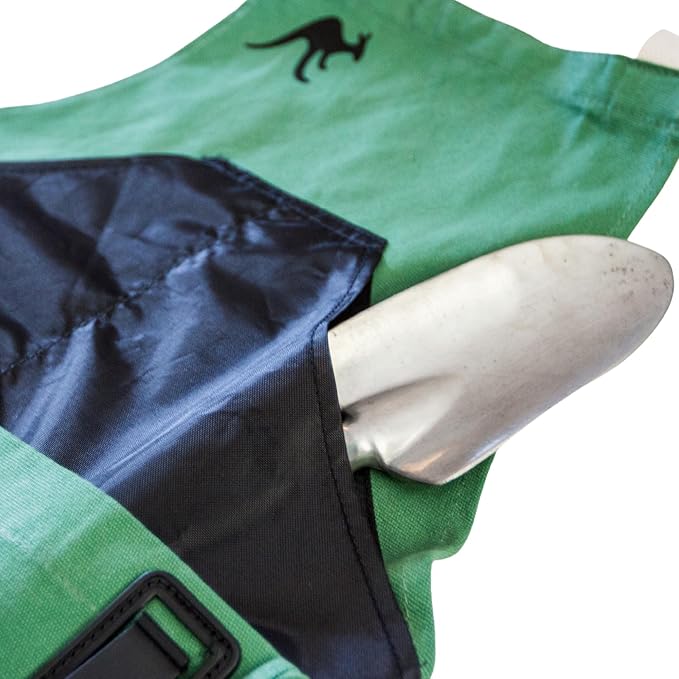 Roo Gardening Apron with Pockets for Women & Men - Canvas Garden Apron with Harvesting Pouch, Water-Resistant, Washable