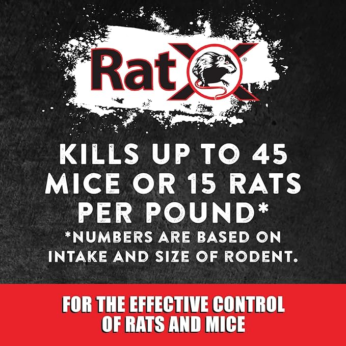 EcoClear Products 620102, RatX All-Natural Non-Toxic Humane Rat and Mouse Killer Pellets, 3 lb. Bag