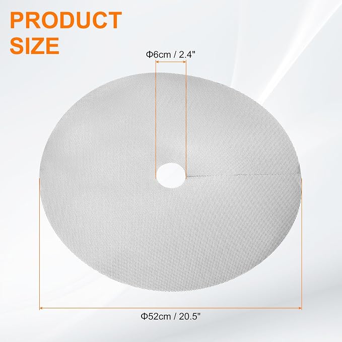 HARFINGTON 8pcs Tree Mulch Ring 20.5 Inch Non-Woven Round Tree Protector Weed Barrier Mat Plant Cover Rings for Weed Grass Control Root Protection, Silver