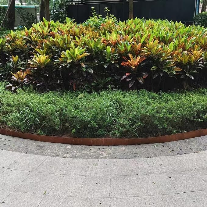 Metal Landscape Edging,5.5Inch x 16FT Garden Edging for Flower Bed,Lawn and Landscape Border (Rusted, 5.5 Inch × 16FT)