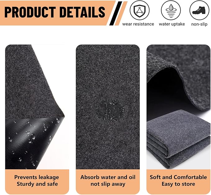 5 x 3 FT Outdoor Storage Shed Floor Mat Waterproof Small Shed Flooring Mat Washable Carport Furniture Dustproof Anti-Slip Pad for Protect Shed Flooring from Wear - Tool Shed Not Included