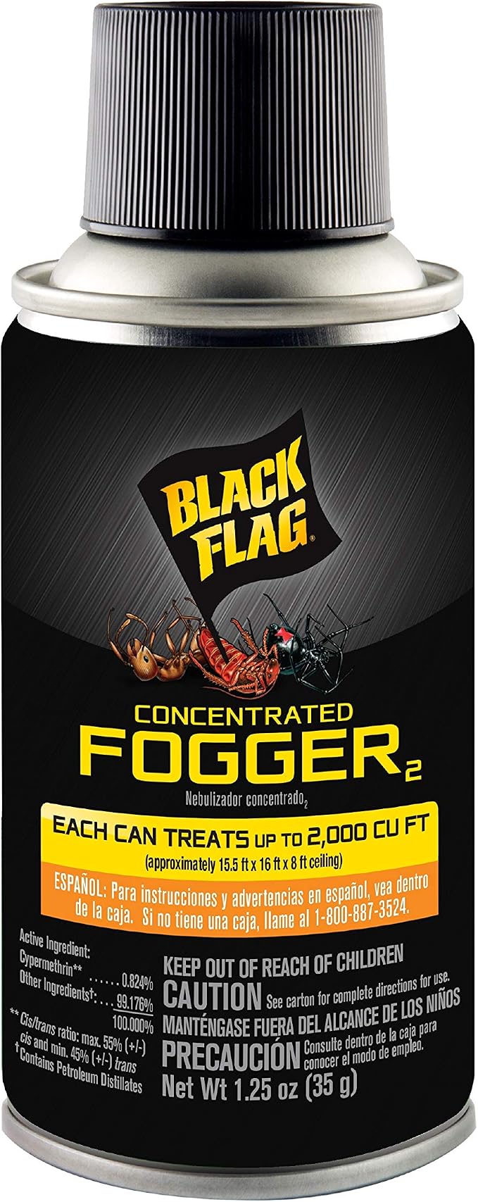 Black Flag Indoor Fogger Pack of 4 & Hot Shot Fogger with Odor Neutralizer Kills Roaches, Ants, Spiders & Fleas, 3 Count Pack of 2